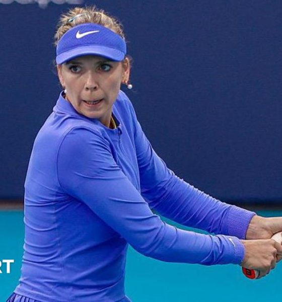 Katie Boulter takes a shot