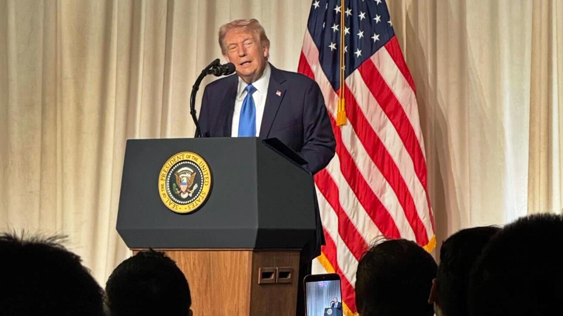Trump defends crypto legislation at private event featuring boxer Mike Tyson, Tether CEO