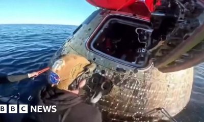 New video shows moment Orion capsule is opened at sea