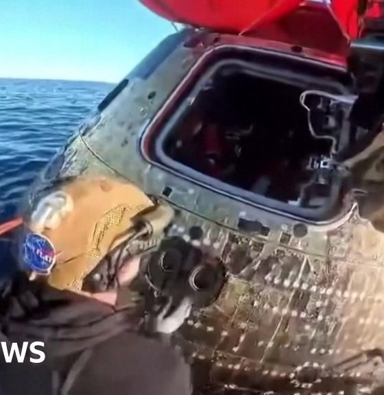 New video shows moment Orion capsule is opened at sea