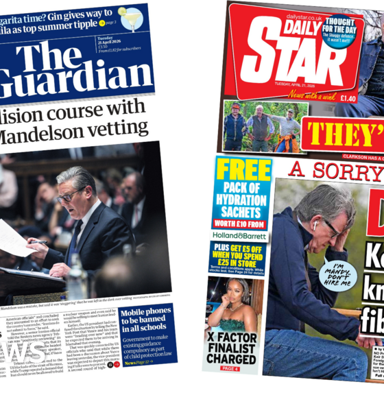 'Starmer on collision course' and 'I didn't know I was fibbing'