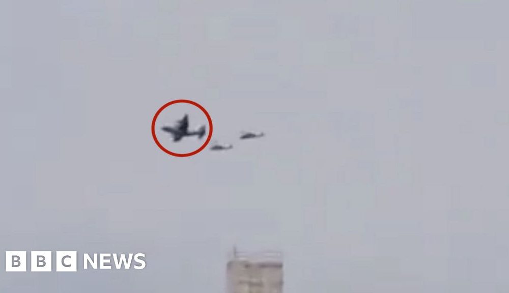 Video appears to show a US plane and helicopters over southern Iran
