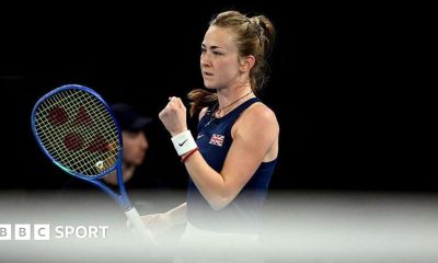 Mika Stojsavljevic punches her fist in celebration