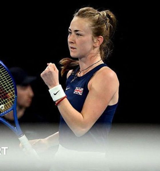 Mika Stojsavljevic punches her fist in celebration