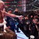 Tyson Fury and Anthony Joshua exchange words