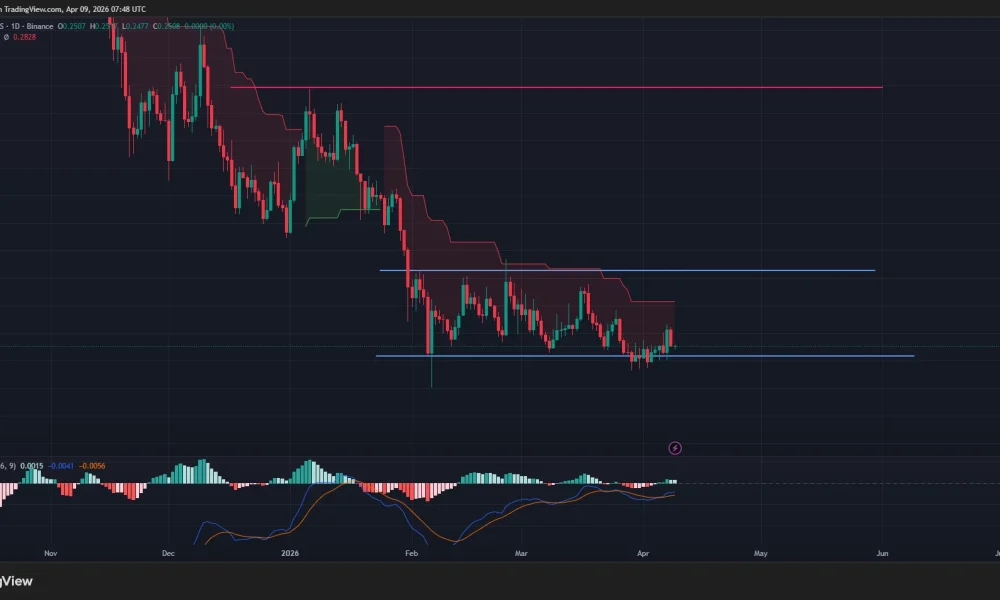 Cardano price has moved back into a horizontal channel pattern on the daily chart.