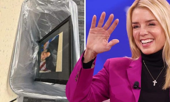 Pam Bondi has literally been tossed in the trash
