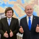 Javier Milei, Benjamin Netanyahu, and a donkey
