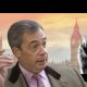 Nigel Farage and a hand with fingers crossed Reform