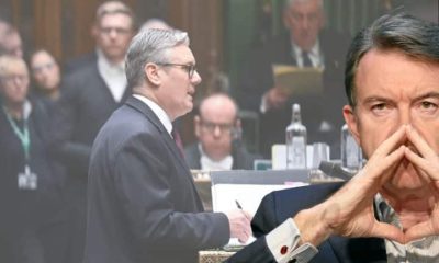 Keir Starmer in parliament and Peter Mandelson Labour