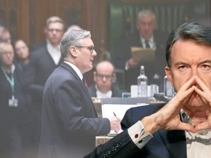 Keir Starmer in parliament and Peter Mandelson Labour