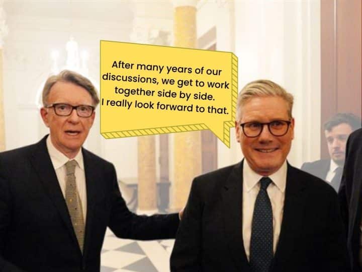 Peter Mandelson and Keir Starmer