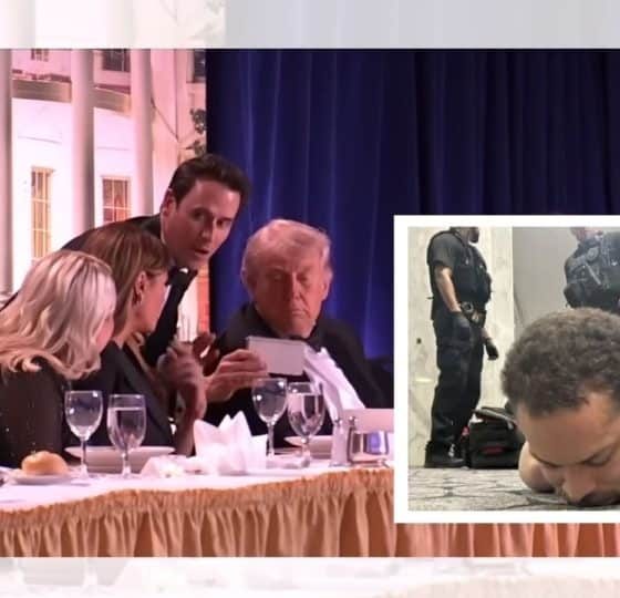 Donald Trump at the dinner and the arrested shooter