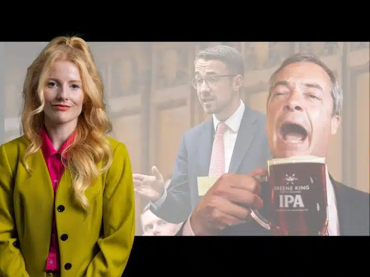 Hannah Spencer, Nigel Farage, and Luke Charters MPs