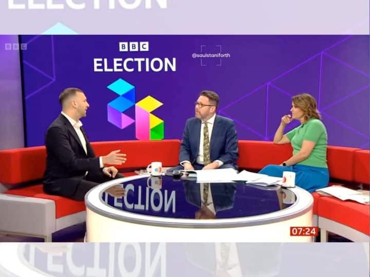 Zack Polanski being interviewed on the BBC programme