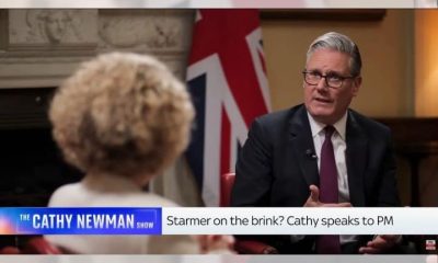 Cathy Newman talking to Keir Starmer