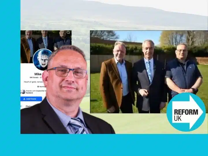 Councillor John East and Nigel Farage Reform