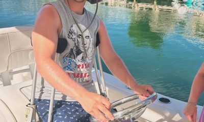 Dylan Carter on a boat