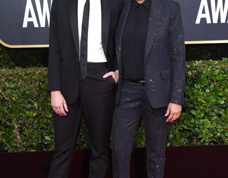 Ellen DeGeneres and Portia de Rossi at the 77th Golden Globe Awards