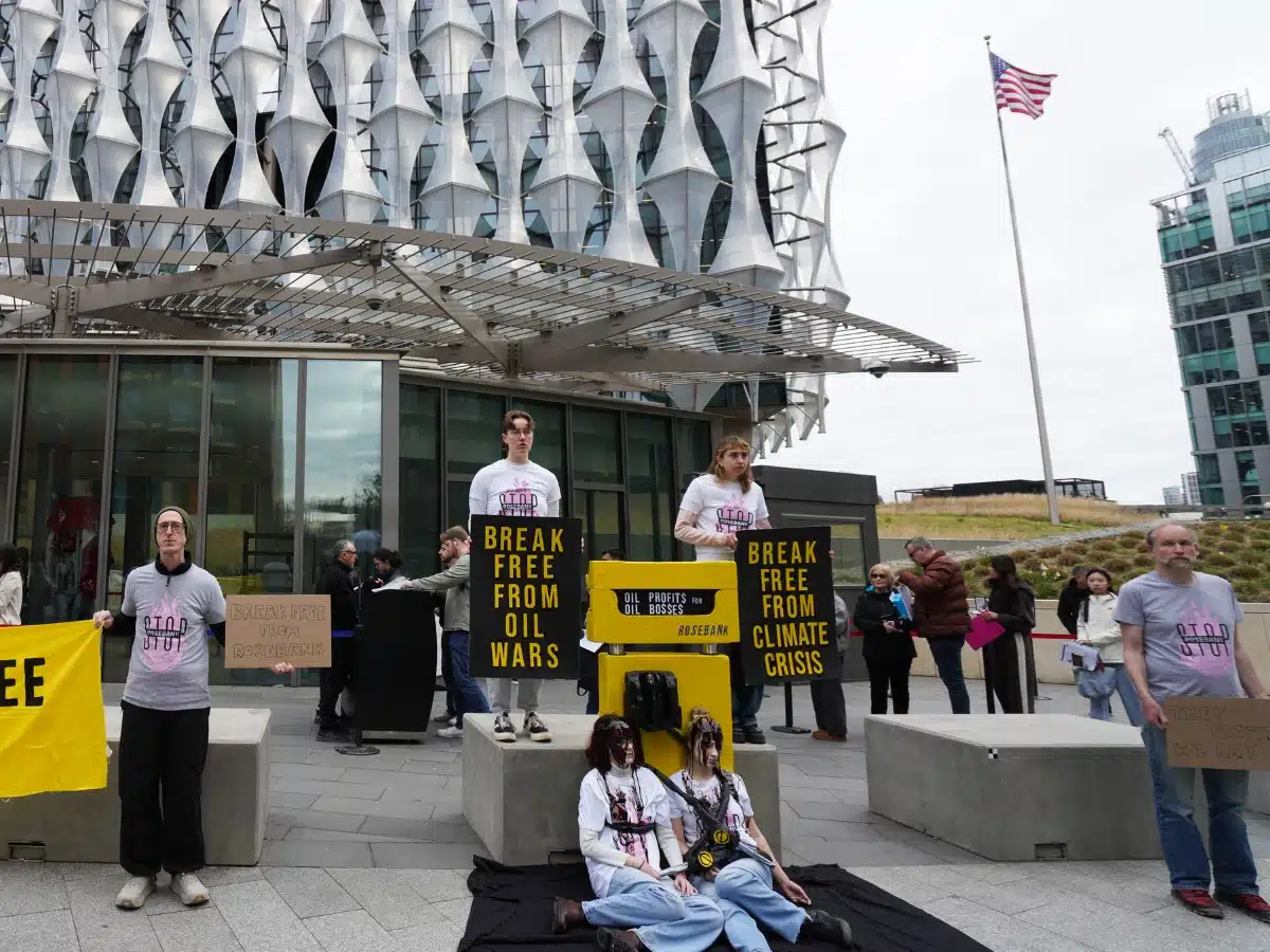Cut ties to Big Oil to stop energy crisis sparked by Trump’s war on Iran - protest footage
