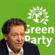 Composite image showing Jewish anti-Zionist Tony Greenstein and the Green Party logo