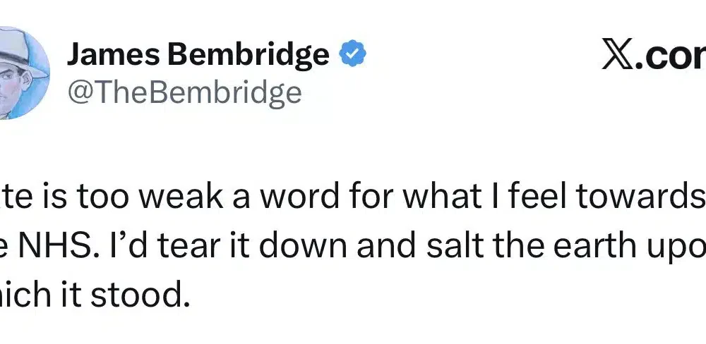 Reform candidate wants to destroy the NHS