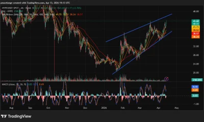 Will Hyperliquid price break $46 or reverse at ascending channel resistance? - 2
