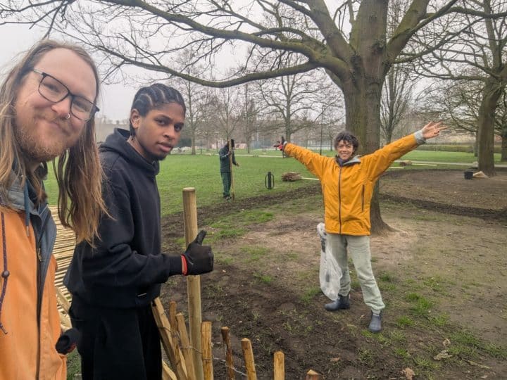 Hackney Greens candidates working in Hackney Downs Park