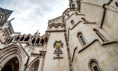 The outside of the Royal Courts of Justice building where the Court of Appeal is based, and the Palestine Action case
