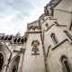 The outside of the Royal Courts of Justice building where the Court of Appeal is based, and the Palestine Action case