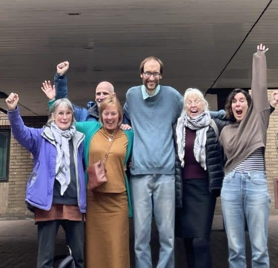 Just Stop Oil supporters following acquittal over Waterloo Bridge slow march