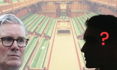 Keir Starmer and a black silhouete