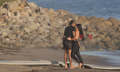 Lewis Hamilton Spotted Kissing & Cozying Up During Beachside Date (EXCLUSIVE PHOTOS)