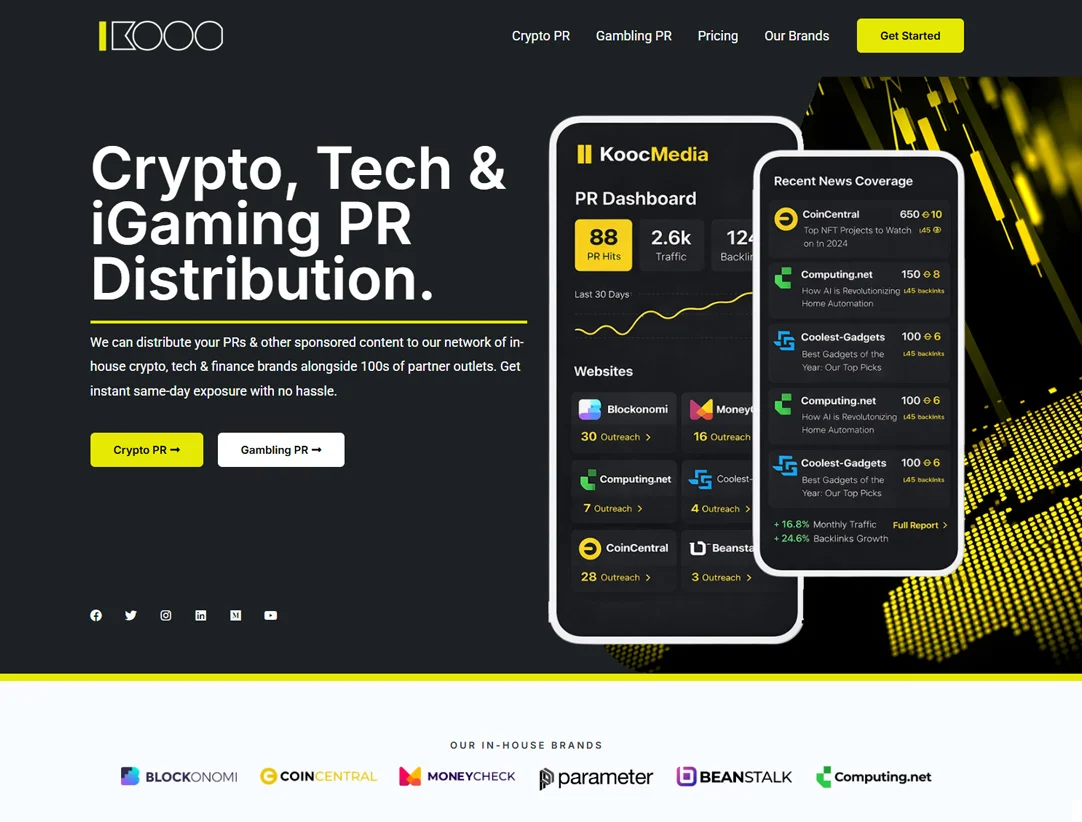 Kooc Media Announces Dedicated PR Support for Online Gambling Operators