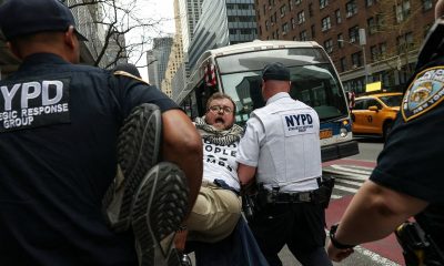 Dozens detained in New York City protest over US arms sales to Israel