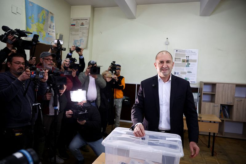 Bulgaria’s pro-Russian former president takes strong lead in election, exit polls show
