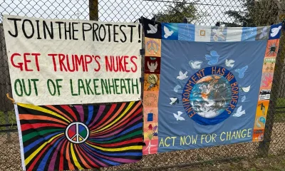 Peace Vigil attenders see US ground attack planes leaving RAF Lakenheath