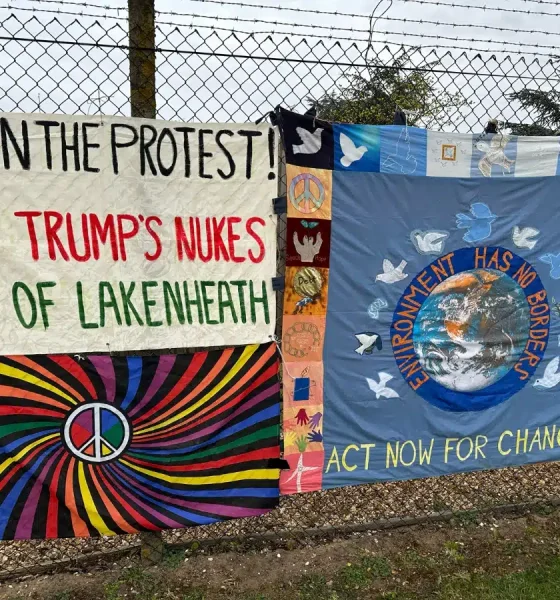 Peace Vigil attenders see US ground attack planes leaving RAF Lakenheath