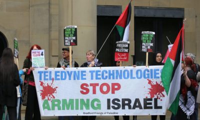 Demonstration at court in support of Teledyne 4 in Bradford