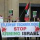 Demonstration at court in support of Teledyne 4 in Bradford