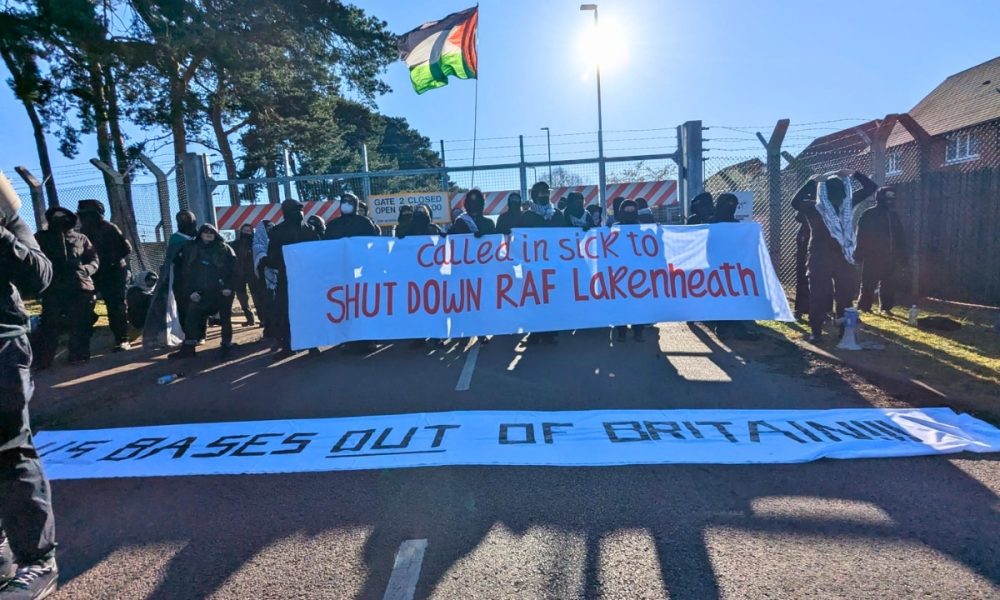 RAF Lakenheath shut down by protesters: as it happened