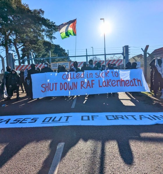 RAF Lakenheath shut down by protesters: as it happened