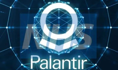 Composite image of NHS logo within a Palantir image