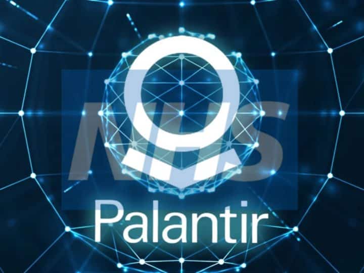 Composite image of NHS logo within a Palantir image