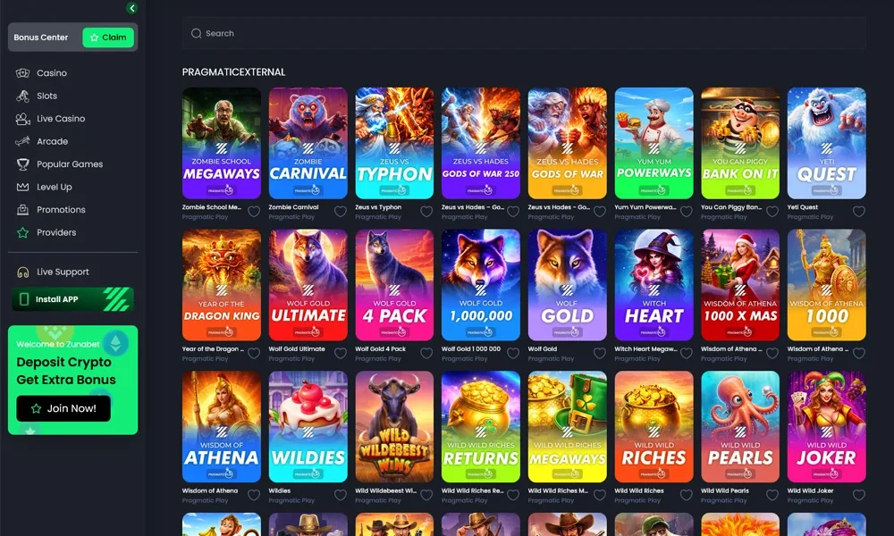 Pragmatic Play At ZunaBet