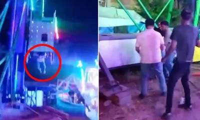 Woman caught in mid-air after plunging from malfunctioning fair ride | News World