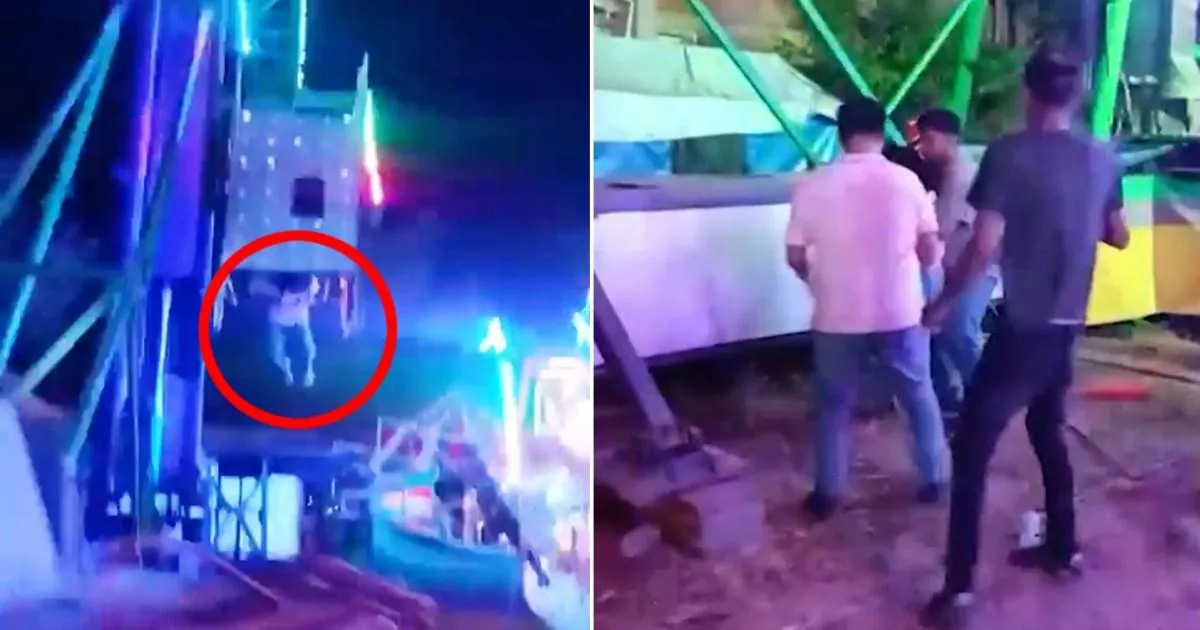 Woman caught in mid-air after plunging from malfunctioning fair ride | News World