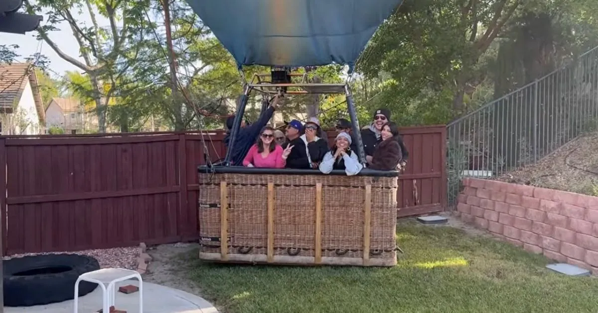 Man sees the funny side after hot air balloon carrying 13 people lands in his garden | News US