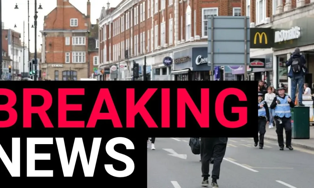 Police pelted with eggs and beer in Epsom protest over 'gangrape allegations' | News UK