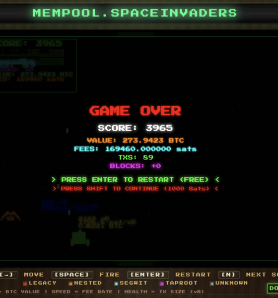 Mempool Space Invaders will give you $7 if you move 10,000 BTC